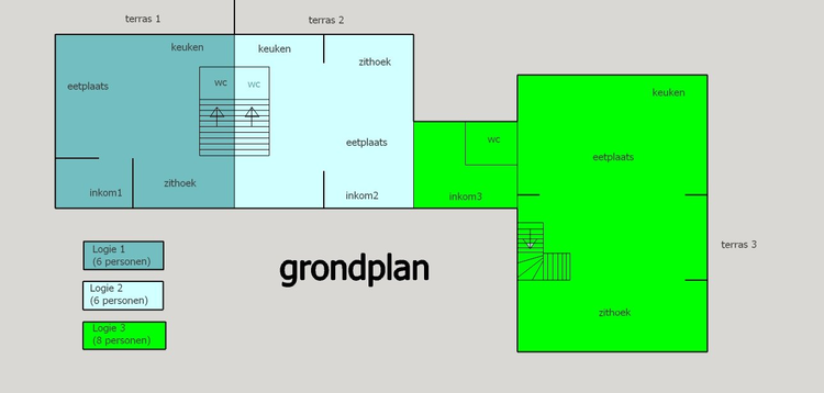 Rustig gelegen grote kindvriendelijke vakantiewoning voor 20 personen met verwarmd zwembad. Speelzaal en speelplein, overdekt terras met haardvuur, dierenpark, ruime parking.