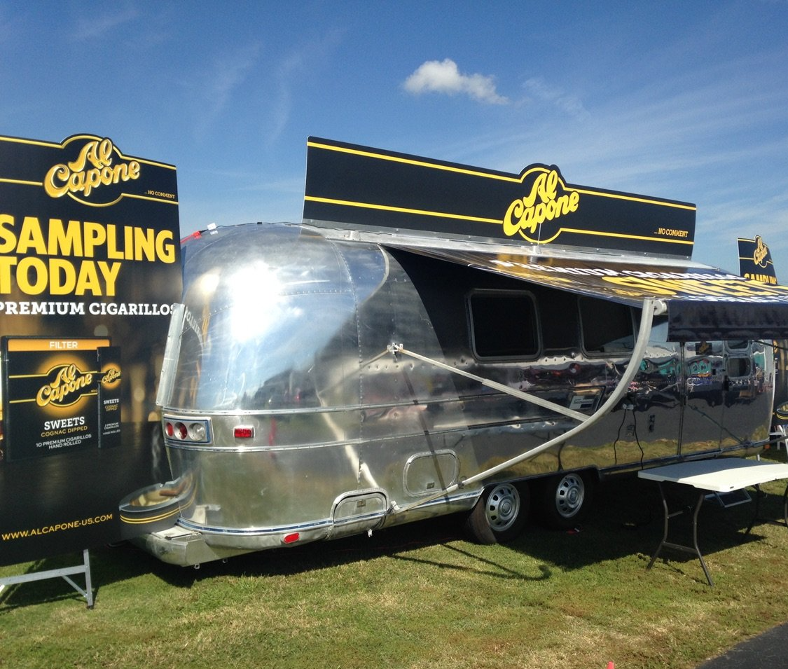 Renovated airstream to be used as a brand activation for Al-Capone Cigars