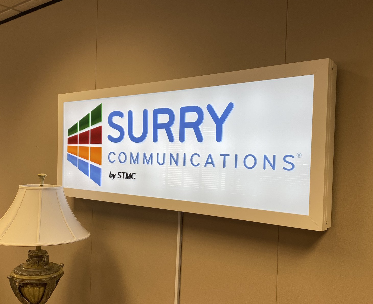 Back lit, indoor signage