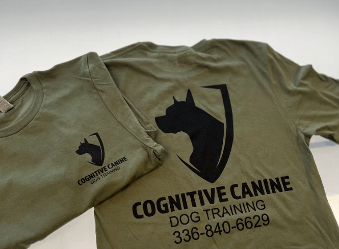 Screen print t-shirt for dog training company