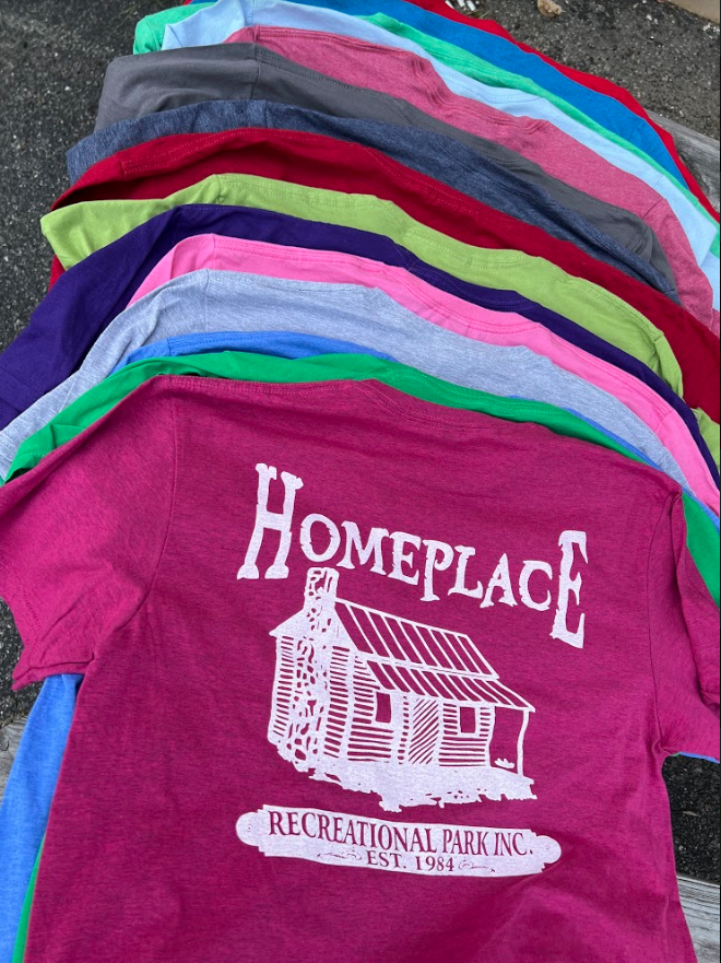 Screen printed t-shirts for water park in several colors