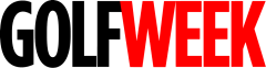 The logo for golf week is black and red on a white background.