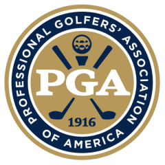 The logo for the professional golfers association of america