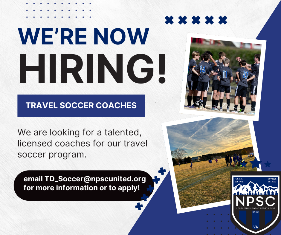 Northern Piedmont Sports Club graphic for paid positions