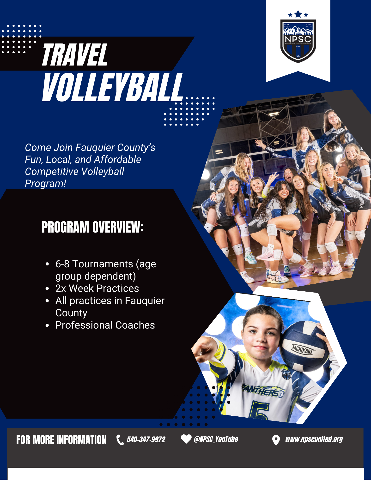 Northern Piedmont Sports Club travel volleyball program overview