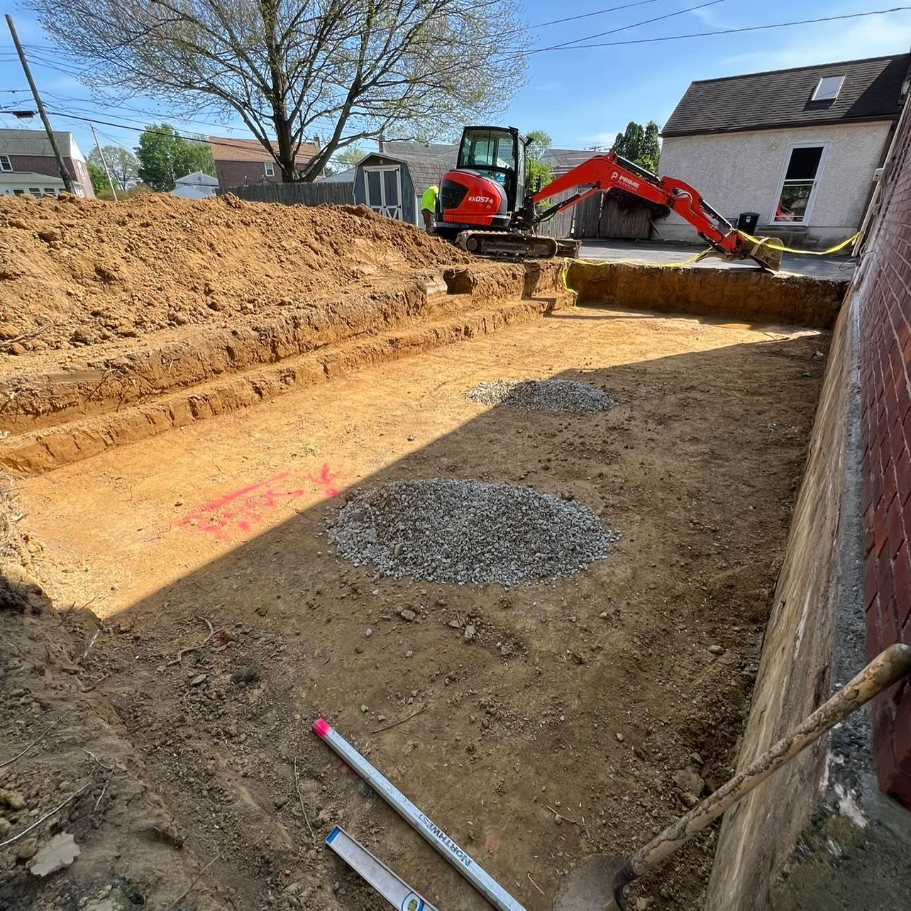 Excavation for a backyard pool