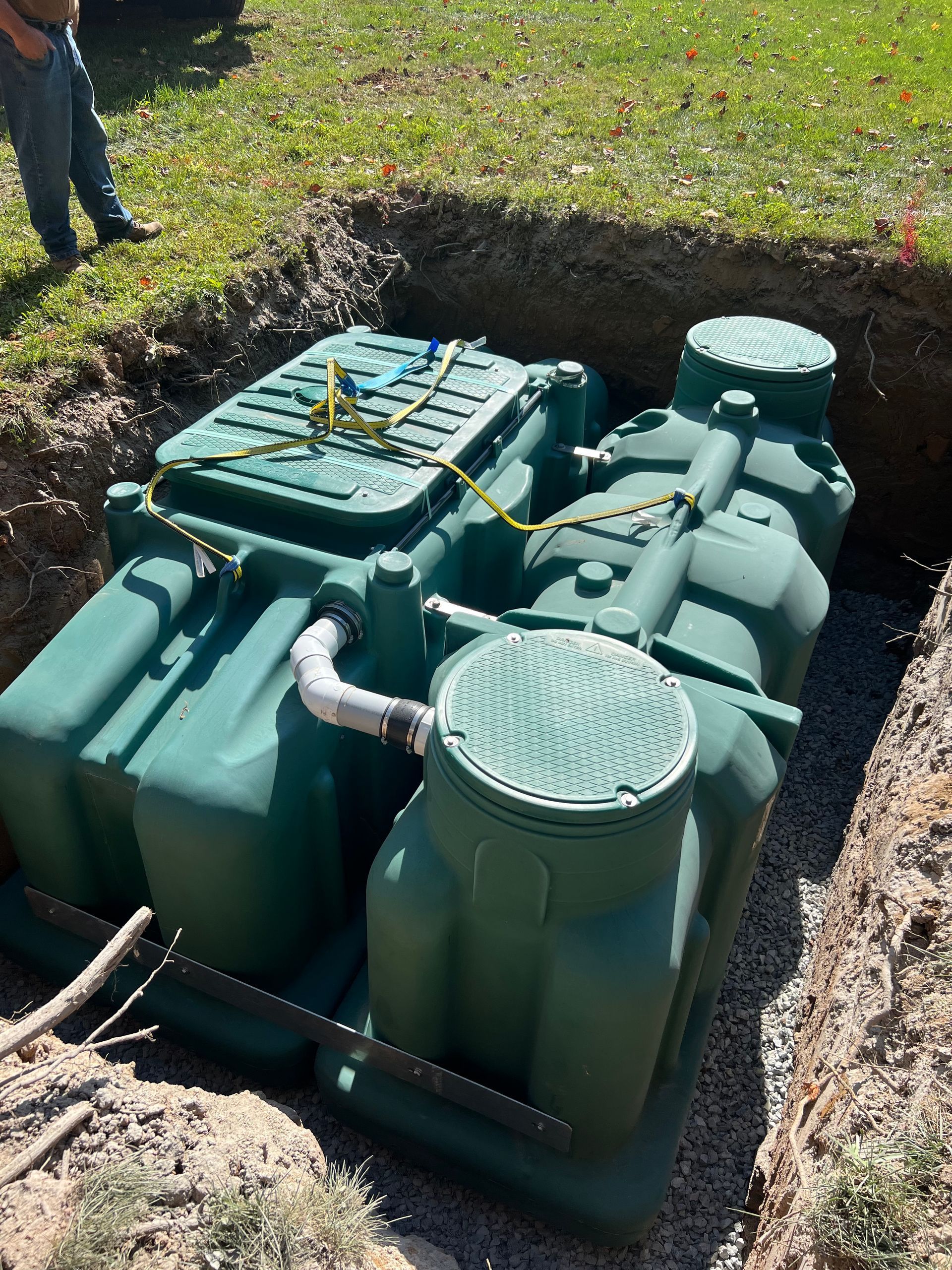 Ecoflo septic system installation