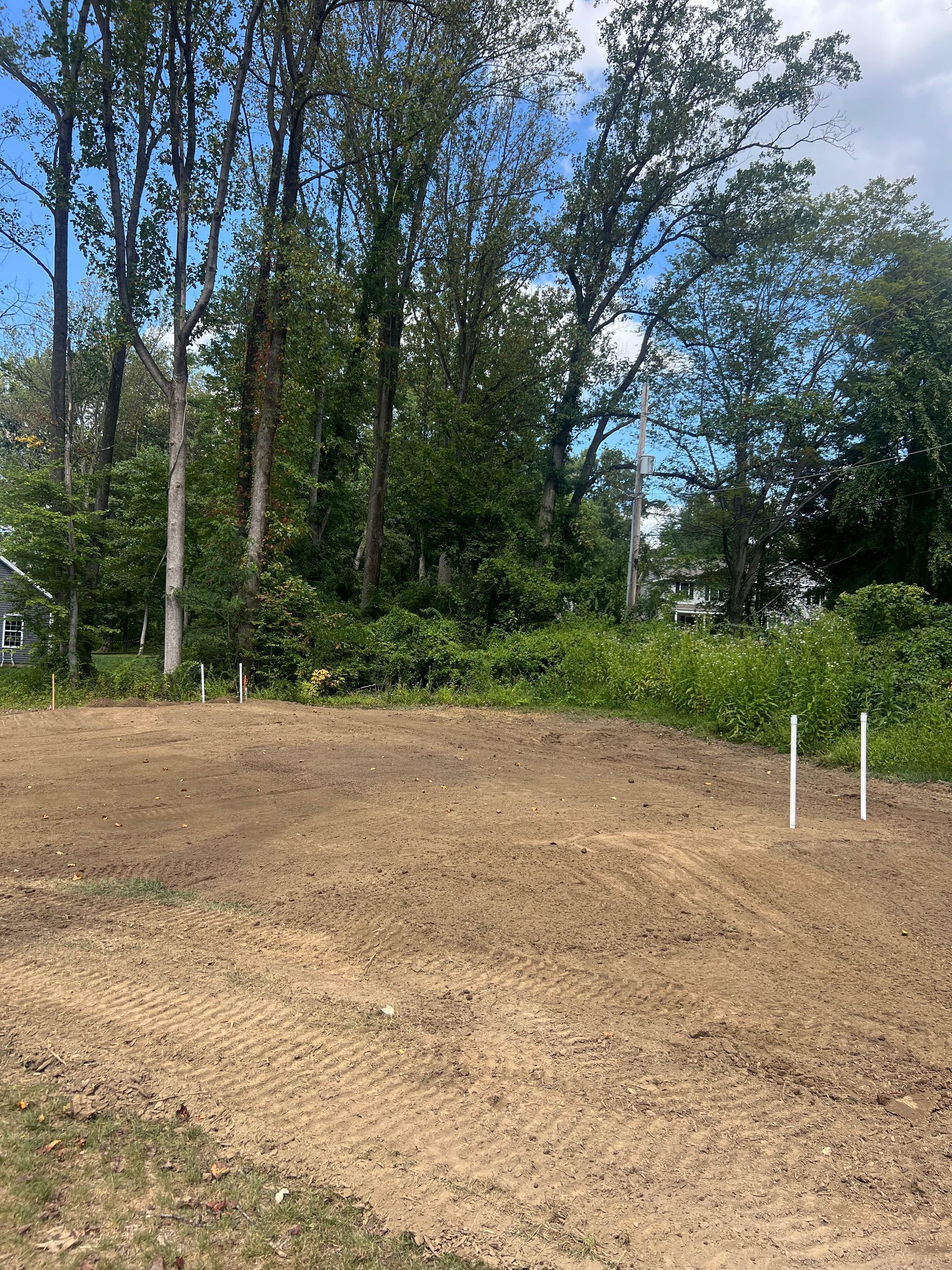 Freshly graded land for construction