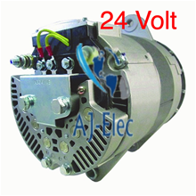 A 24 volt alternator is shown on a white background