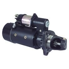 A black starter motor is shown on a white background.