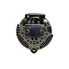 A close up of a alternator on a white background.