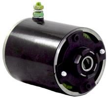 A close up of a black motor on a white background.