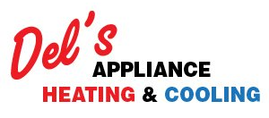 The logo for del 's appliance heating and cooling