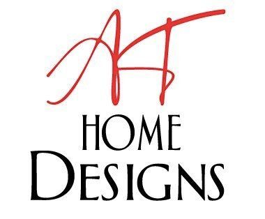 Red stylized “AH” above black “Home Designs” text on a white background