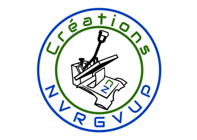 Creations NVRGVUP logo with stylized hand and tools inside a green and blue circle