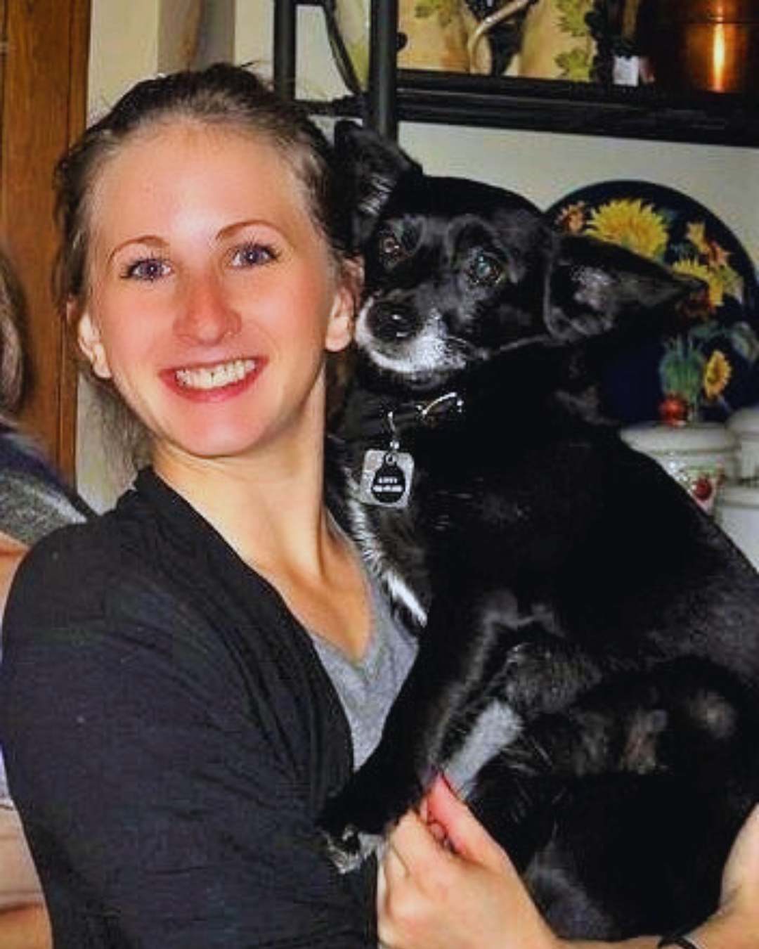 Kitty with her first human, Breanna Linert, with whom she shares many of her experiences in Tales of a Dog Named Kitty