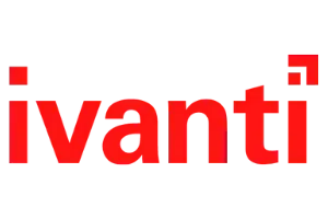 Logotipo de Ivanti en letras minúsculas rojas con una marca cuadrada roja sobre la “i” final.
