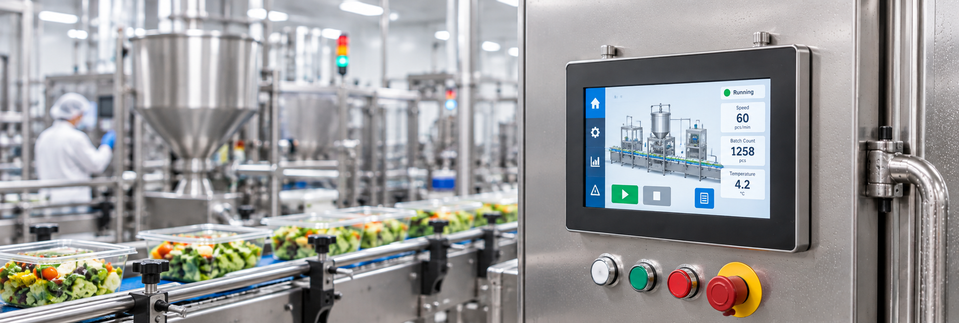 ACT POWER 7-inch Stainless Steel Panel PC for Food Factory Automation Application