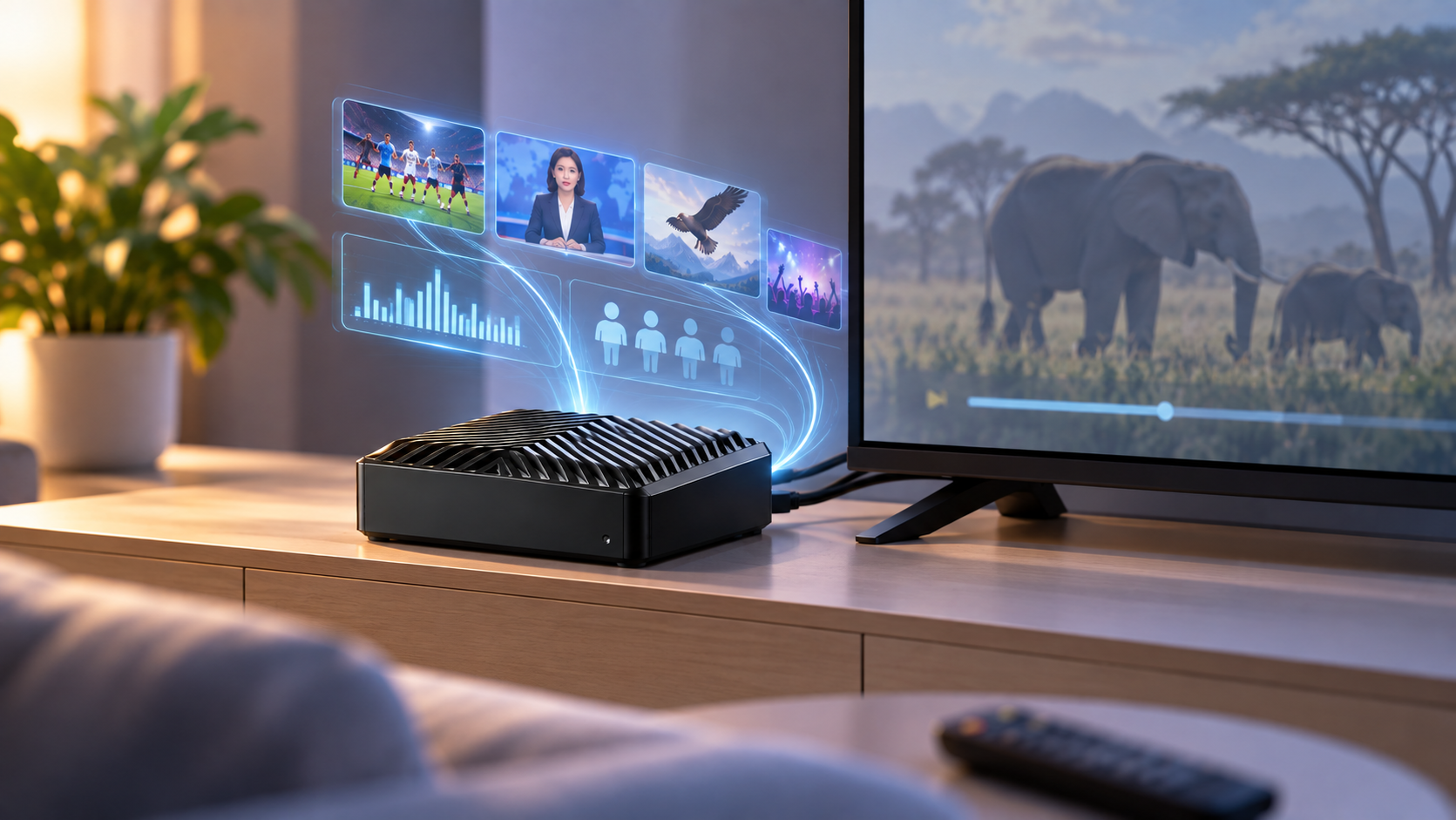 ACT POWER TV Audience Measurement Device with Flexible AI Configuration Application
