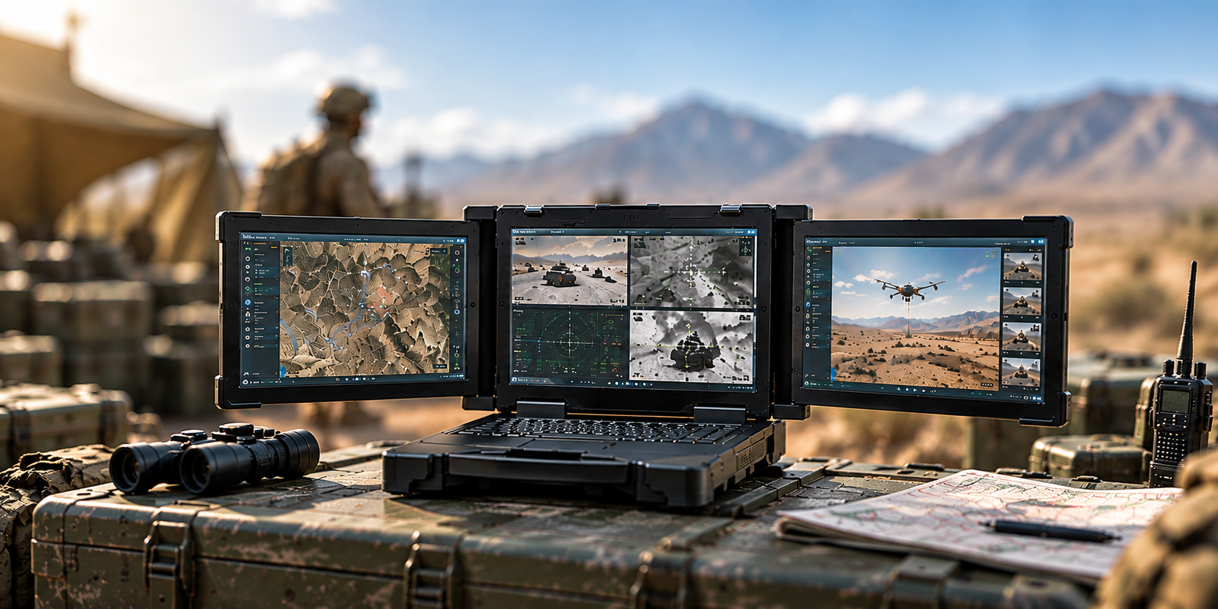 ACT POWER Rugged Foldable Display for Military Command Operations