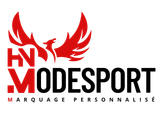 Logo MODESPORT avec des ailes rouges et le texte « Marquage personnalisé »