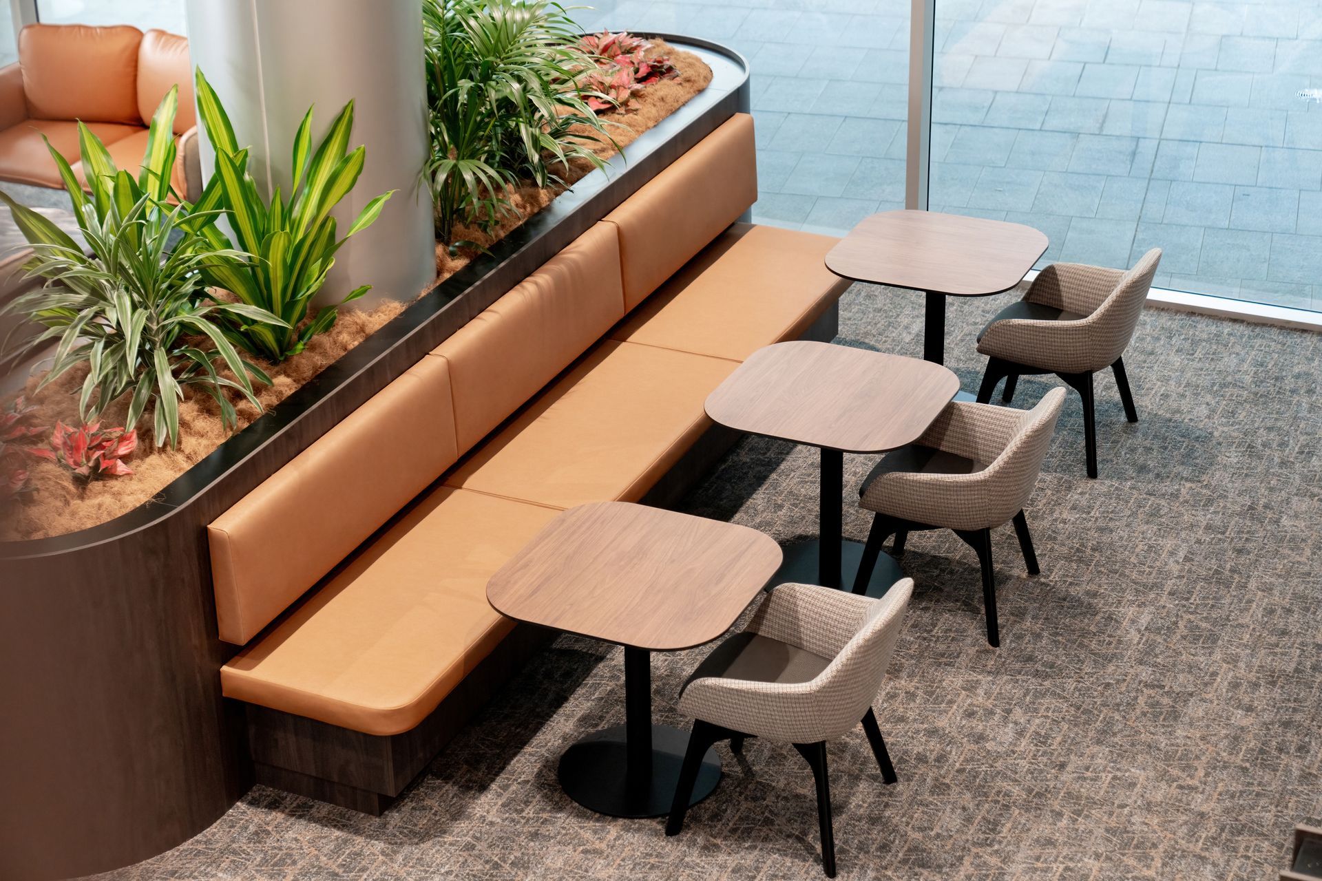 Outdoor Patio Seating With Wooden Benches — PKJ Design in Unanderra, NSW