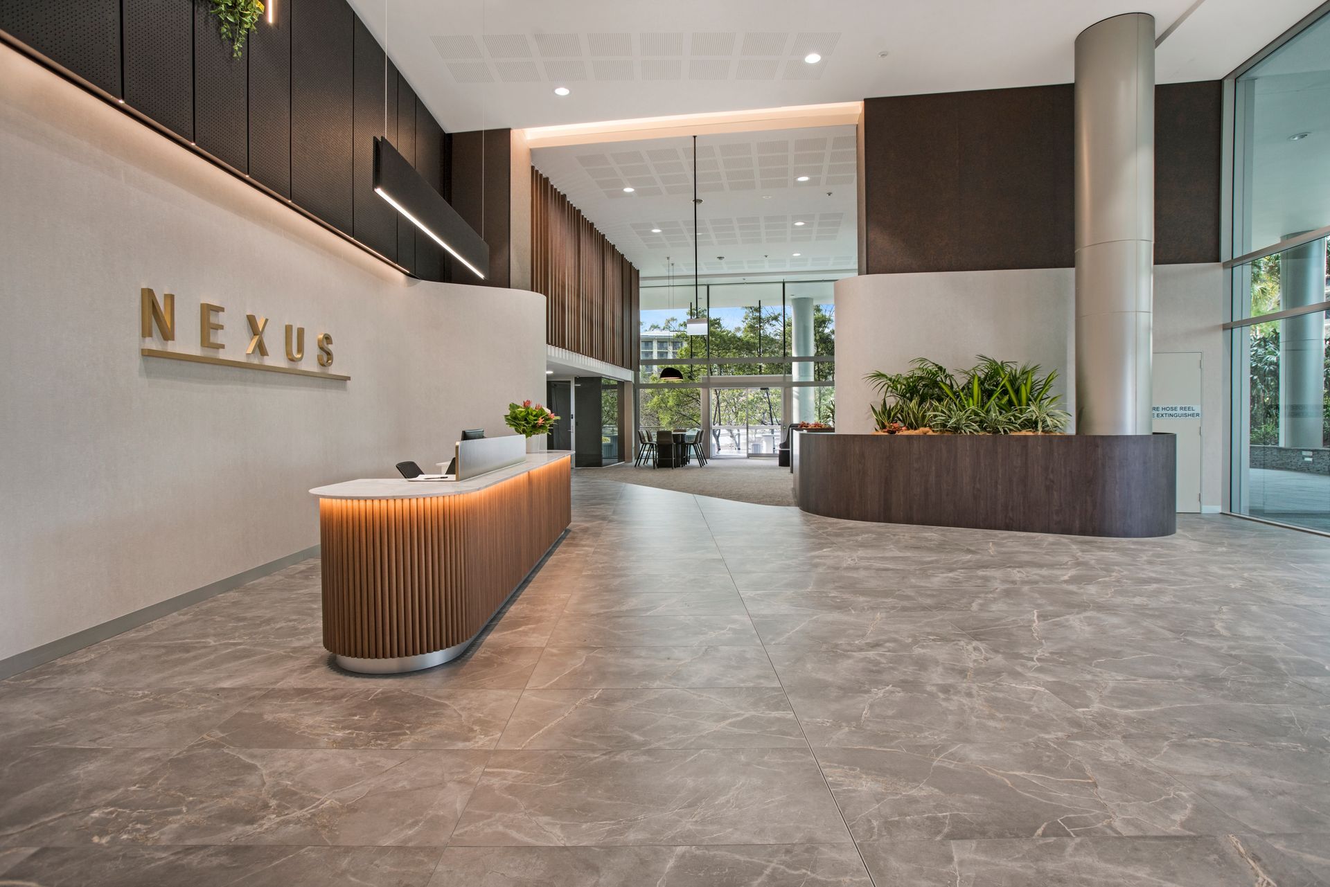 Modern Office Lobby With Reception Desk — PKJ Design in Unanderra, NSW