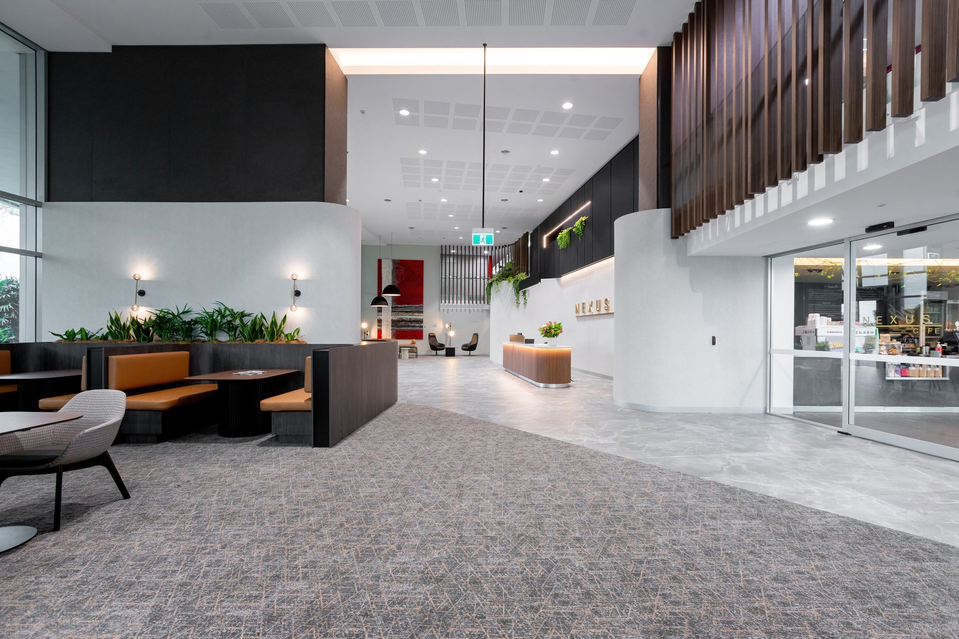 Modern Office Lobby With Seating — PKJ Design in Unanderra, NSW