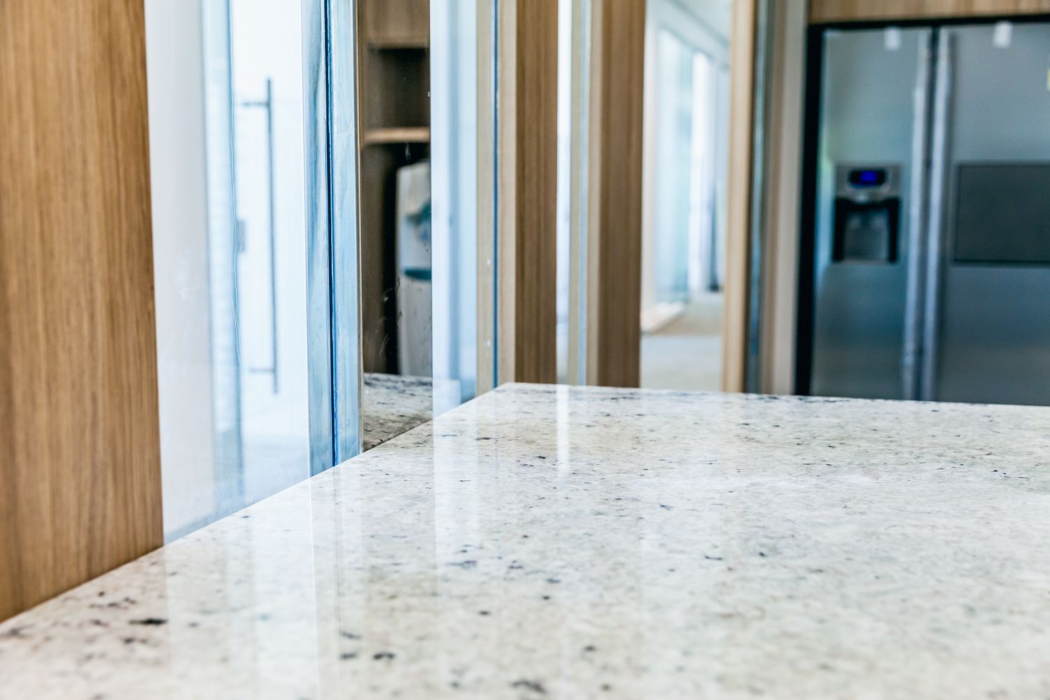 Kitchen Countertop With Speckled Stone — PKJ Design in Unanderra, NSW