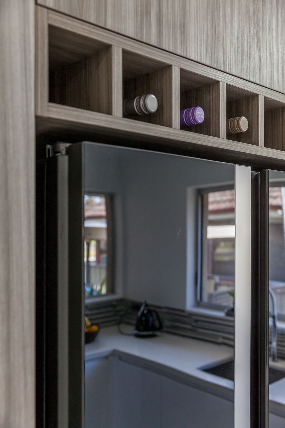 Kitchen Doorway With Built-in Cubbies Above — PKJ Design in Unanderra, NSW