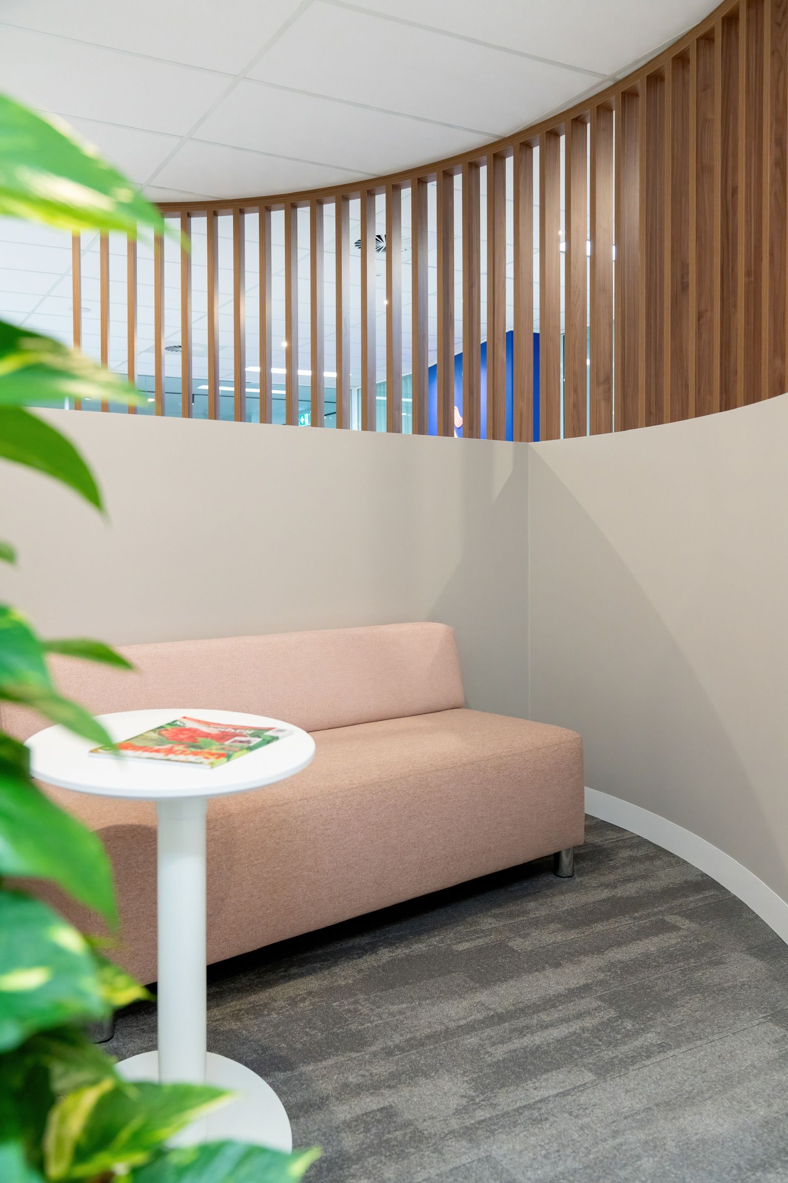 Small Lounge Nook With a Pink Bench — PKJ Design in Unanderra, NSW