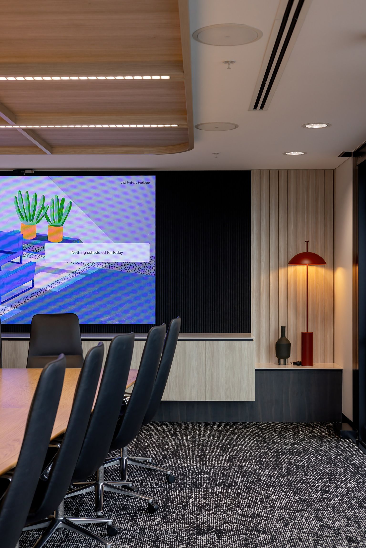 Modern Conference Room With a Large Screen — PKJ Design in Unanderra, NSW
