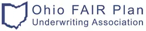 Ohio FAIR Plan Underwriting Association logo with blue Ohio outline and text on white background