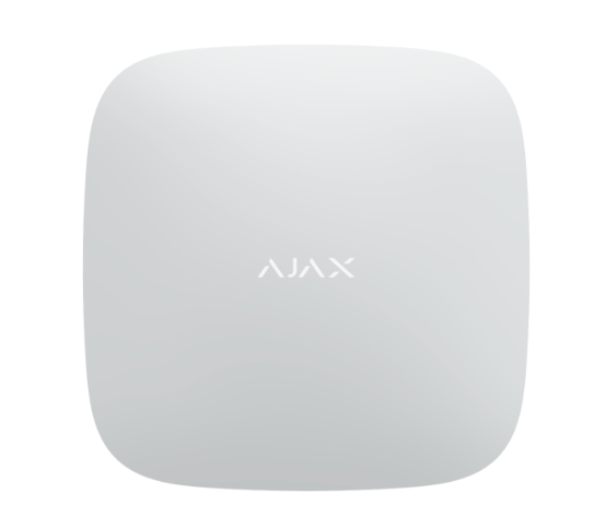 White Ajax Hub security system device.