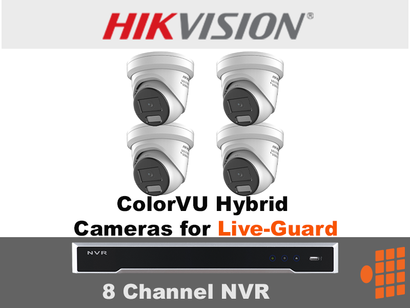 A hikvision 8 channel nvr system with four cameras
