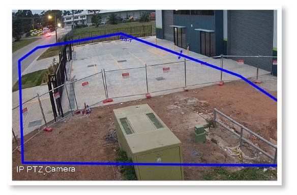 Solar CCTV Intrusion Zones