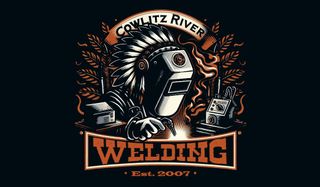 A logo for cowlitz river welding established 2007