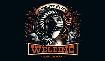 A logo for cowlitz river welding established 2007
