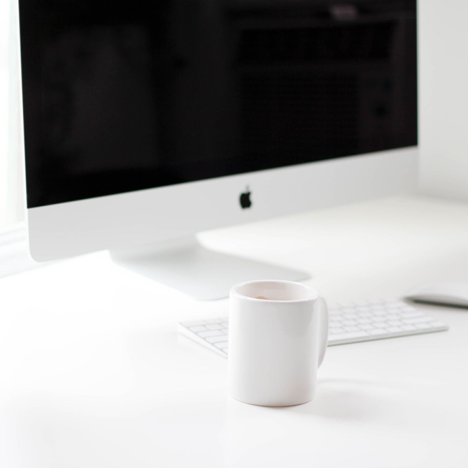 Photo of a modern desk