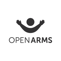 Logo samenwerking Bureau Début met stichting Open Arms.