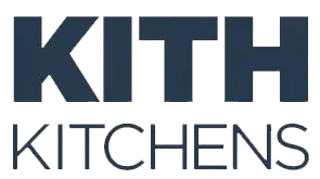 KITH Kitchens logo in dark blue, with bold “KITH” above thin “KITCHENS” on a white background