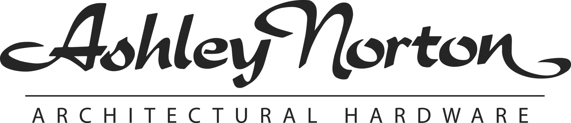 Ashley Norton Architectural Hardware logo in black script with gray subtitle