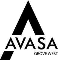 A black logo featuring a stylized triangle forming the letter 