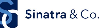 The logo for Sinatra & Co. featuring stylized blue and white letters 