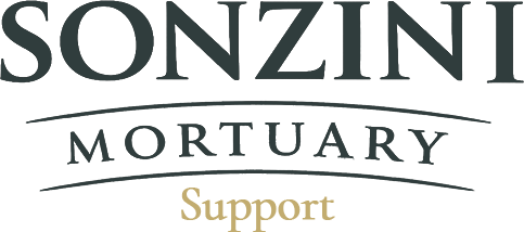 The logo for sample funeral home is shown on a white background.