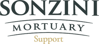 The logo for sample funeral home is shown on a white background.