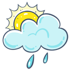 Sonne hinter Wolken