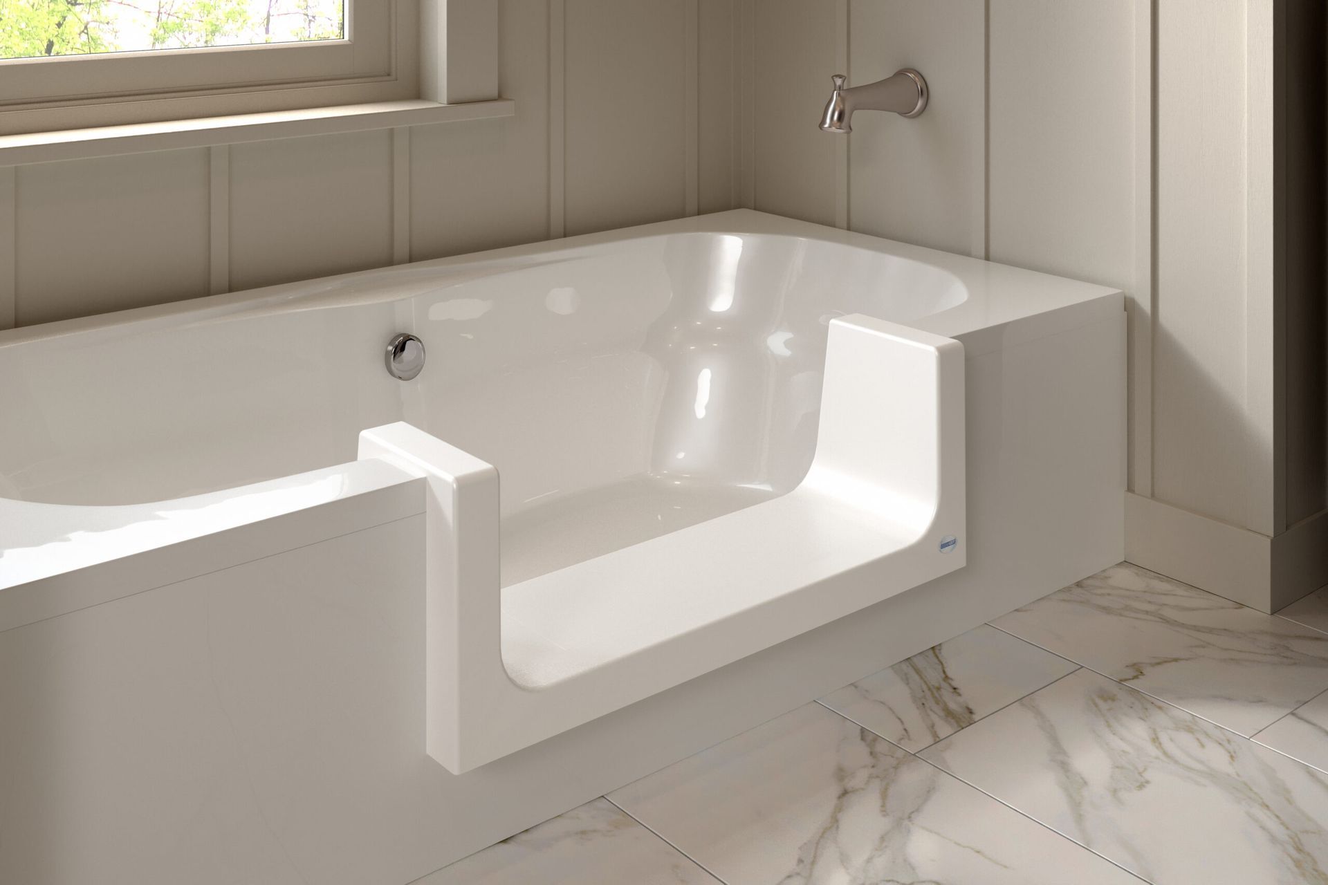 CleanCut tub cut installation in progress