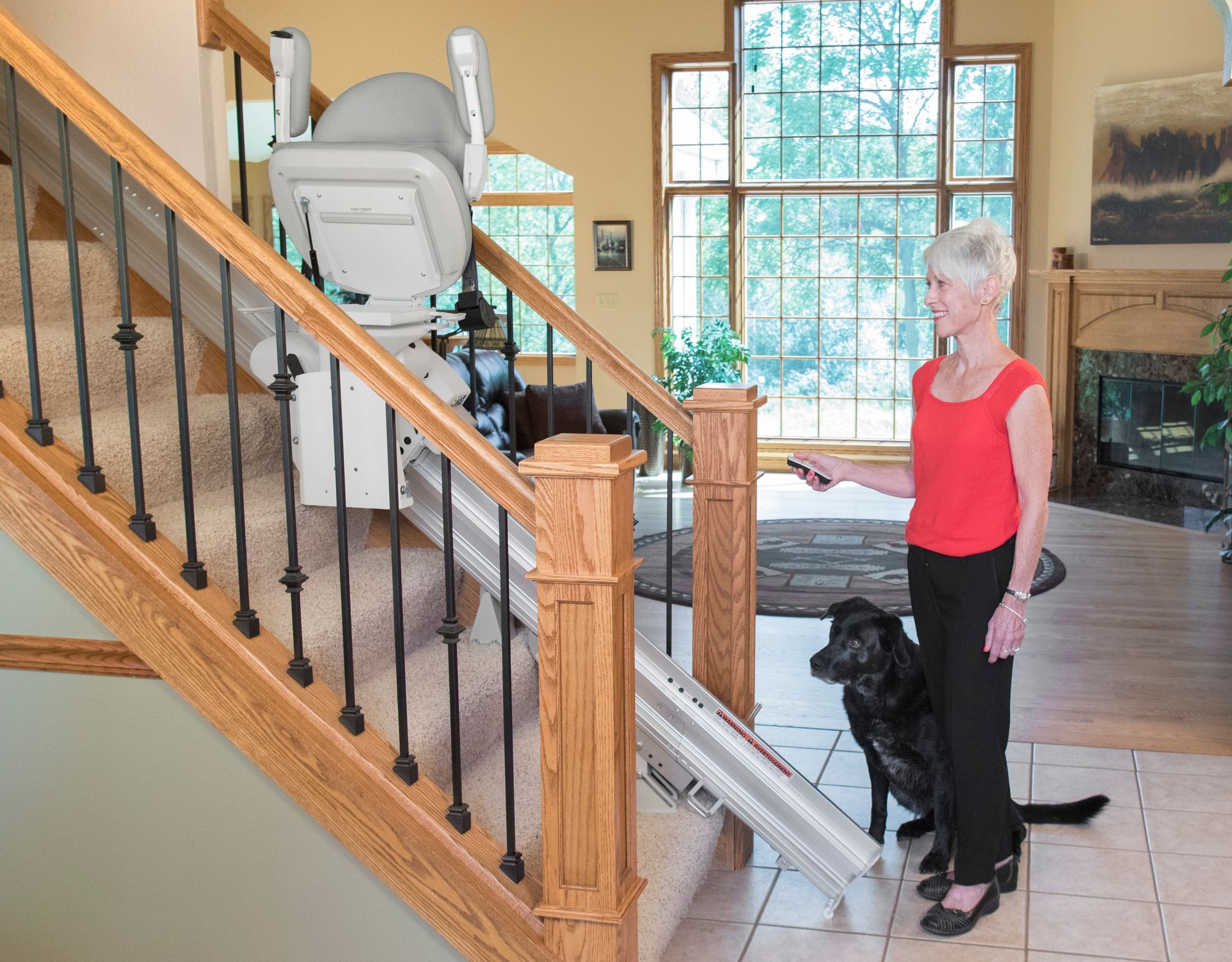 Bruno Elite SRE-2010 straight indoor stairlift installed by Altamira Ltd.
