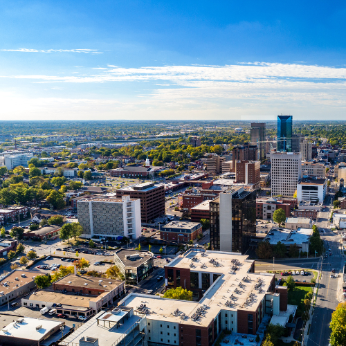 Aerial view of Lexington, Kentucky